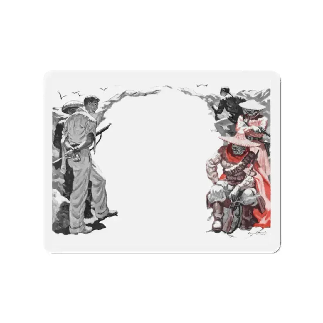 A Story To Tell by Peter Fleming (2), Nash's Pall Mall Magazine, 1937 (Magazine Illustration) Refrigerator Magnet 2 Inch - The Sticker Space