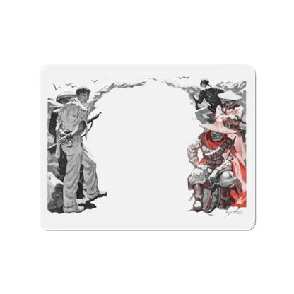 A Story To Tell by Peter Fleming (2), Nash's Pall Mall Magazine, 1937 (Magazine Illustration) Refrigerator Magnet 2 Inch - The Sticker Space