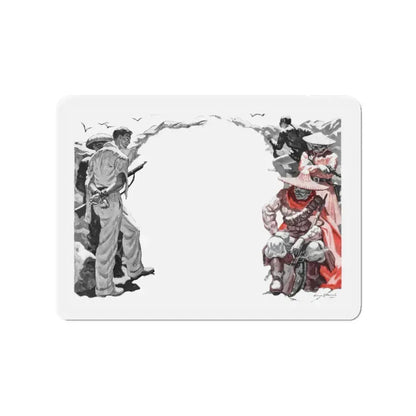 A Story To Tell by Peter Fleming (2), Nash's Pall Mall Magazine, 1937 (Magazine Illustration) Refrigerator Magnet 3 Inch - The Sticker Space