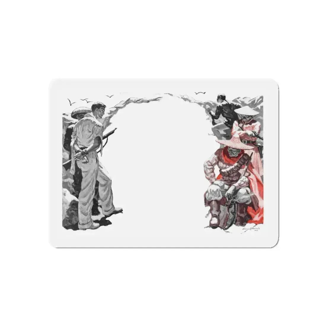 A Story To Tell by Peter Fleming (2), Nash's Pall Mall Magazine, 1937 (Magazine Illustration) Refrigerator Magnet 5 Inch - The Sticker Space