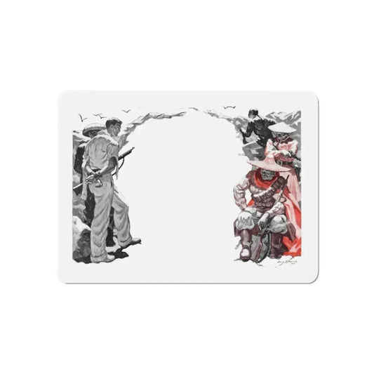 A Story To Tell by Peter Fleming (2), Nash's Pall Mall Magazine, 1937 (Magazine Illustration) Refrigerator Magnet 6 Inch - The Sticker Space