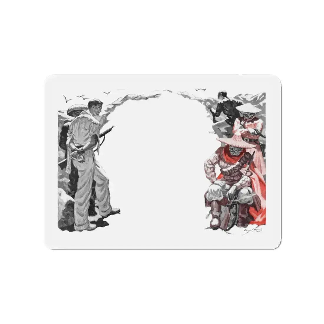 A Story To Tell by Peter Fleming (2), Nash's Pall Mall Magazine, 1937 (Magazine Illustration) Refrigerator Magnet - The Sticker Space