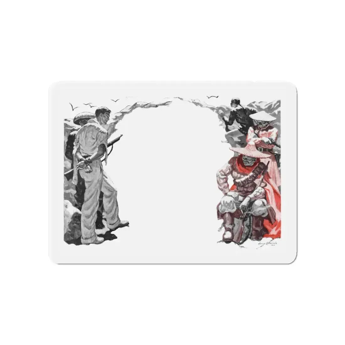 A Story To Tell by Peter Fleming (2), Nash's Pall Mall Magazine, 1937 (Magazine Illustration) Refrigerator Magnet - The Sticker Space