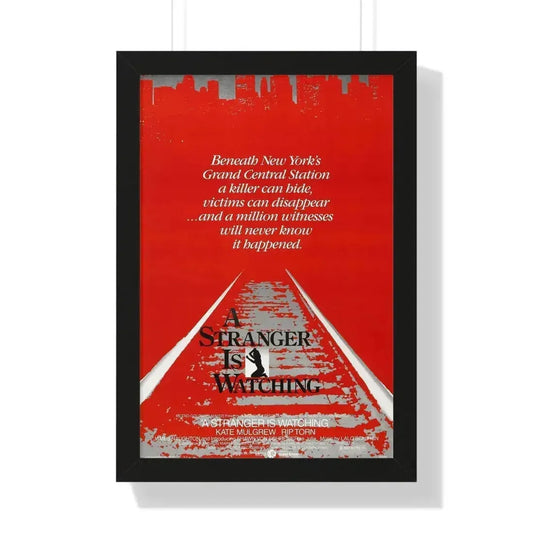 A STRANGER IS WATCHING 1982 - Framed Movie Poster 16″ x 24″ Black - The Sticker Space