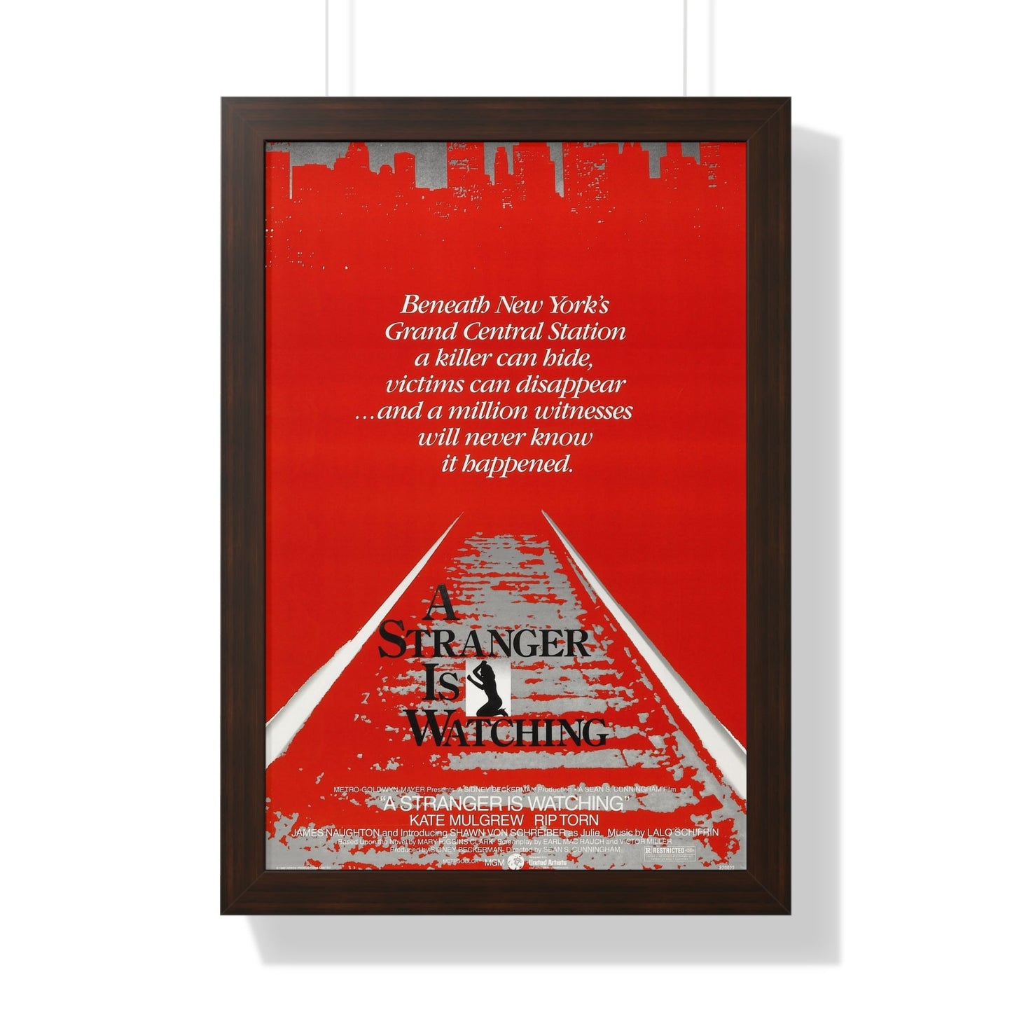 A STRANGER IS WATCHING 1982 - Framed Movie Poster-16″ x 24″-The Sticker Space