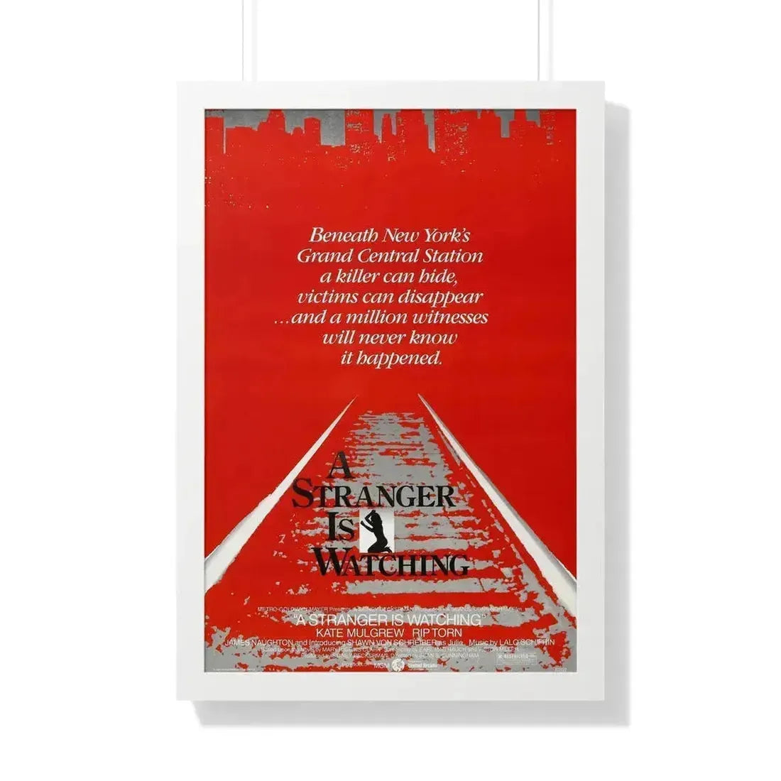 A STRANGER IS WATCHING 1982 - Framed Movie Poster 20" x 30" White - The Sticker Space