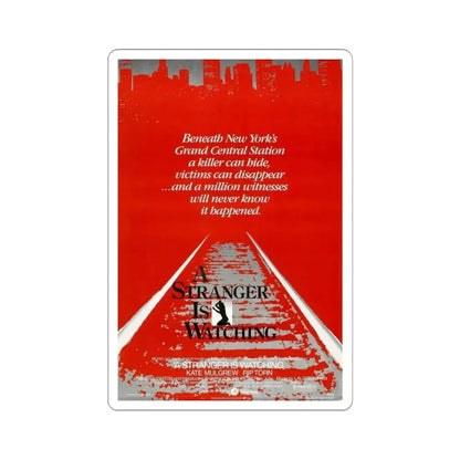 A STRANGER IS WATCHING 1982 Movie Poster - STICKER Vinyl Kiss-Cut Decal 6 Inch White - The Sticker Space