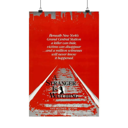A STRANGER IS WATCHING 1982 - Paper Movie Poster 12″ x 18″ Matte - The Sticker Space