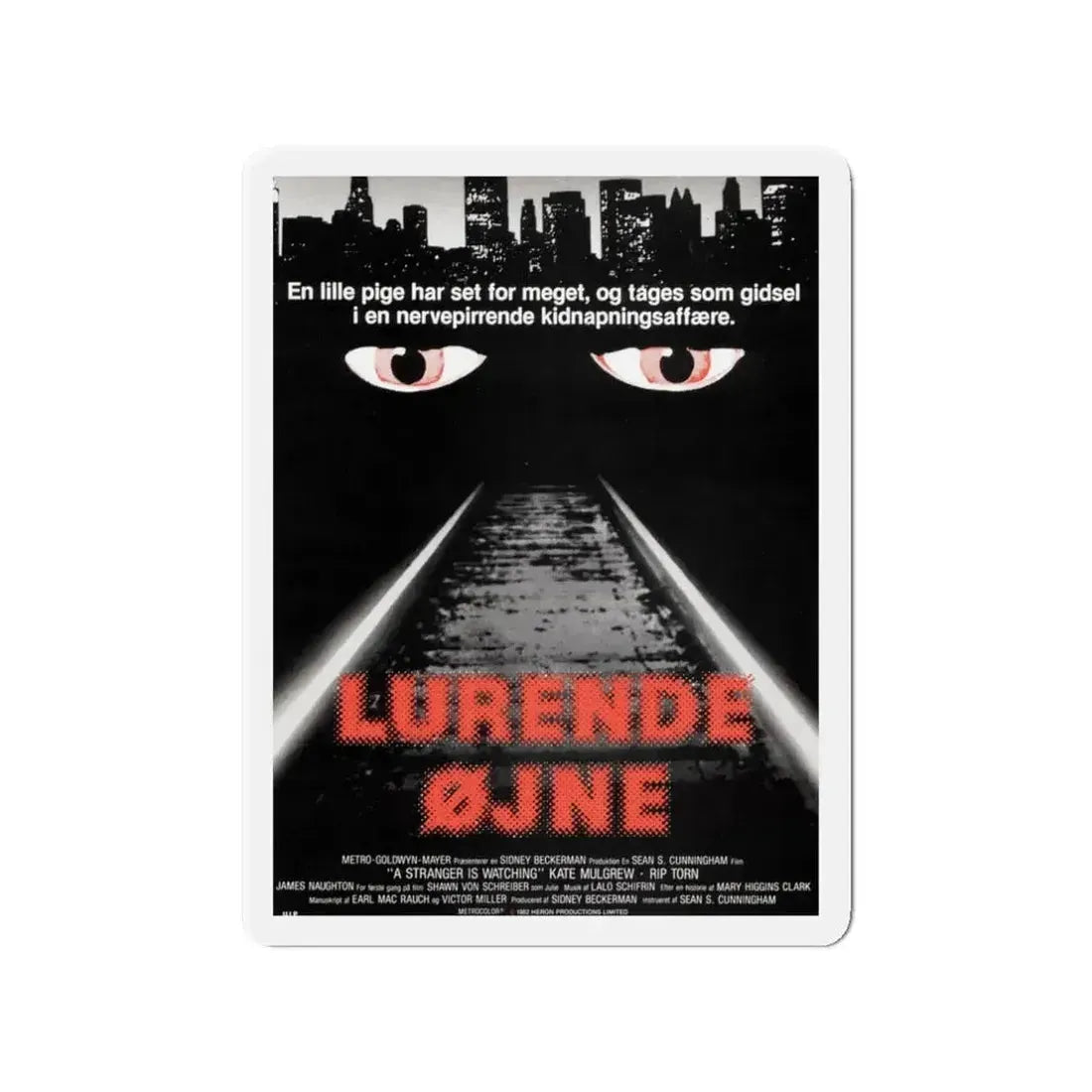 A STRANGER IS WATCHING (DANISH) 1982 Movie Poster - Refrigerator Magnet 3 Inch - The Sticker Space