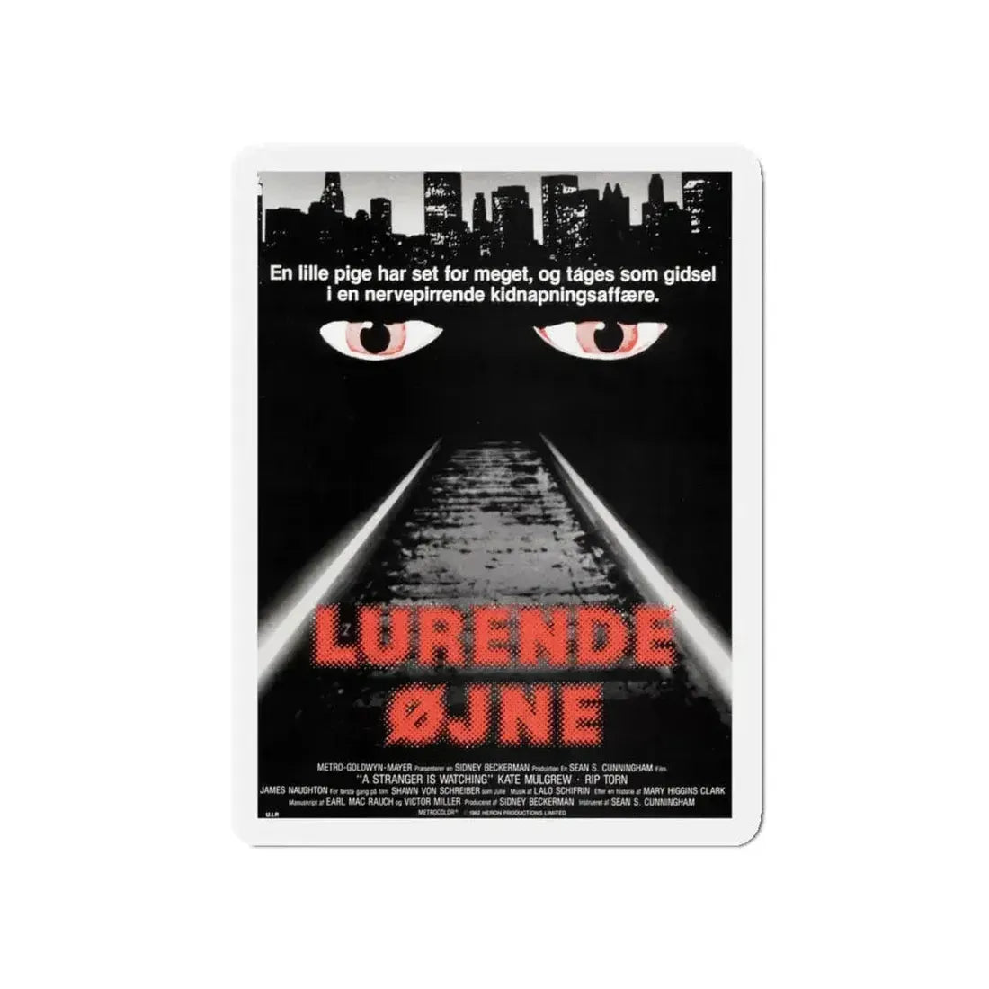 A STRANGER IS WATCHING (DANISH) 1982 Movie Poster - Refrigerator Magnet 5 Inch - The Sticker Space