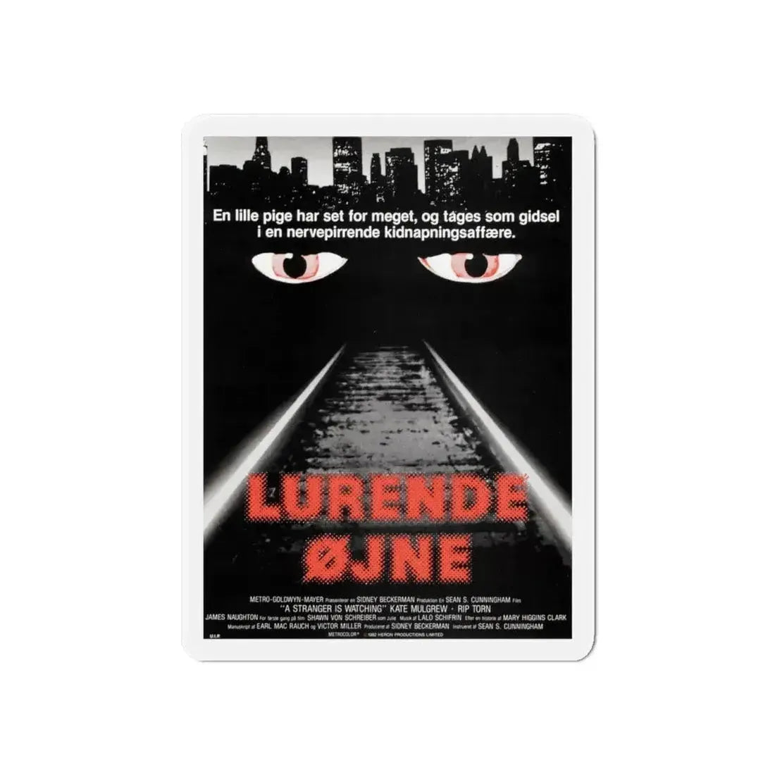 A STRANGER IS WATCHING (DANISH) 1982 Movie Poster - Refrigerator Magnet 6 Inch - The Sticker Space