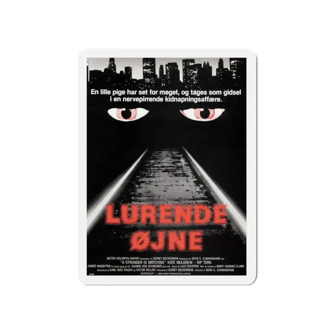 A STRANGER IS WATCHING (DANISH) 1982 Movie Poster - Refrigerator Magnet - The Sticker Space