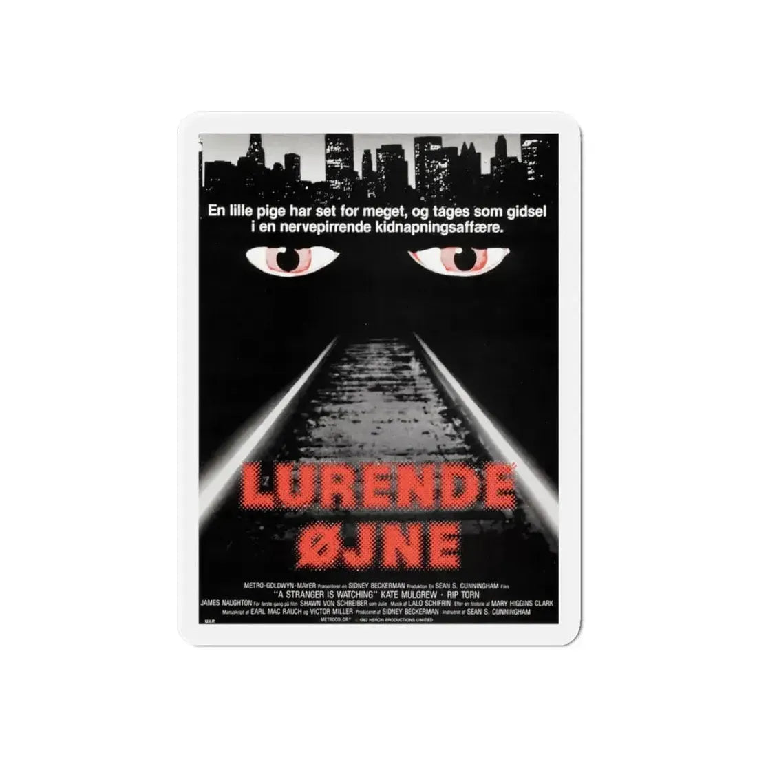 A STRANGER IS WATCHING (DANISH) 1982 Movie Poster - Refrigerator Magnet - The Sticker Space