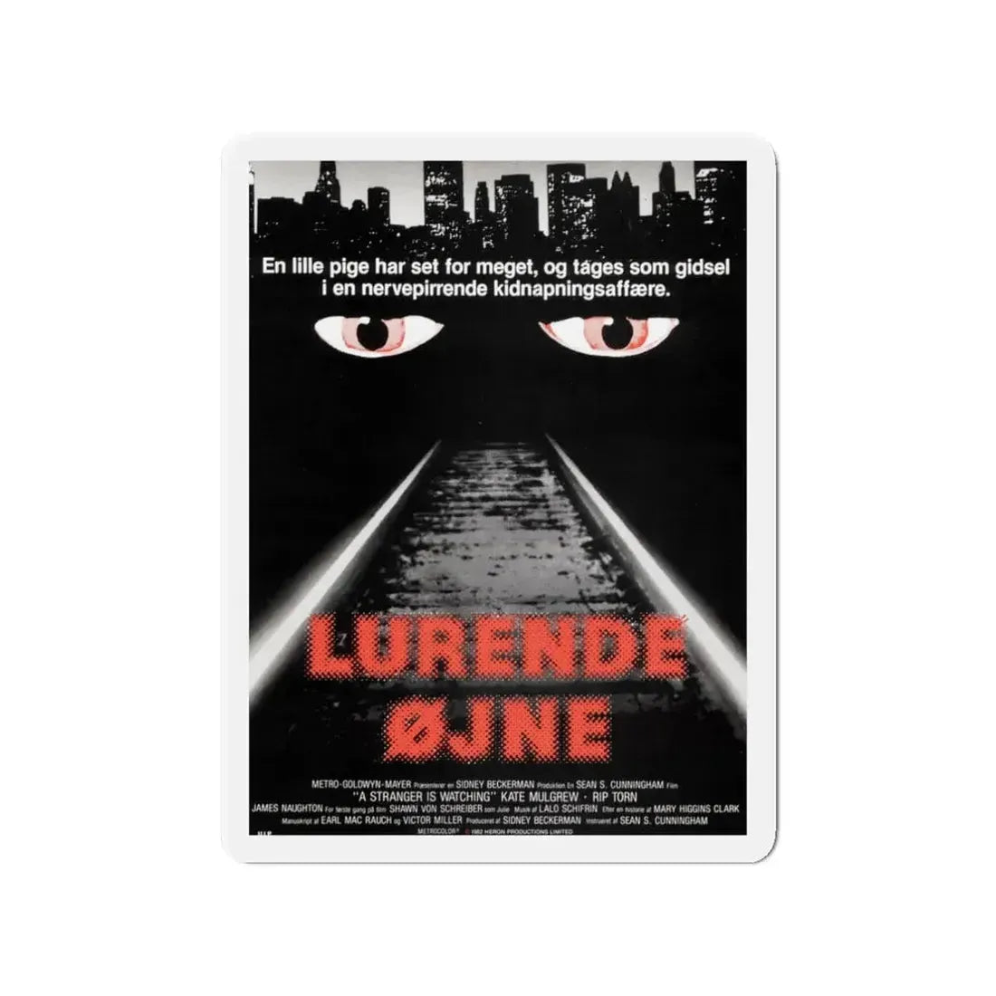 A STRANGER IS WATCHING (DANISH) 1982 Movie Poster - Refrigerator Magnet - The Sticker Space