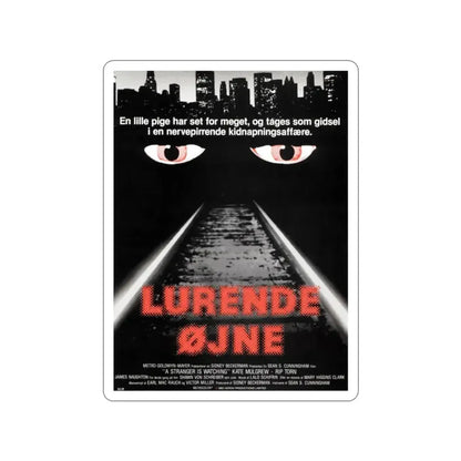 A STRANGER IS WATCHING (DANISH) 1982 Movie Poster STICKER Vinyl Die-Cut Decal - The Sticker Space