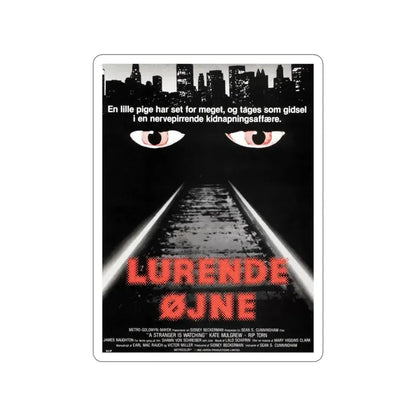 A STRANGER IS WATCHING (DANISH) 1982 Movie Poster STICKER Vinyl Die-Cut Decal - The Sticker Space