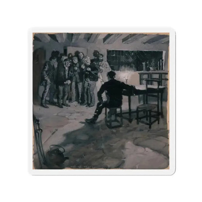 A Surprise Visit, probable magazine story illustration (Magazine Illustration) Refrigerator Magnet - The Sticker Space