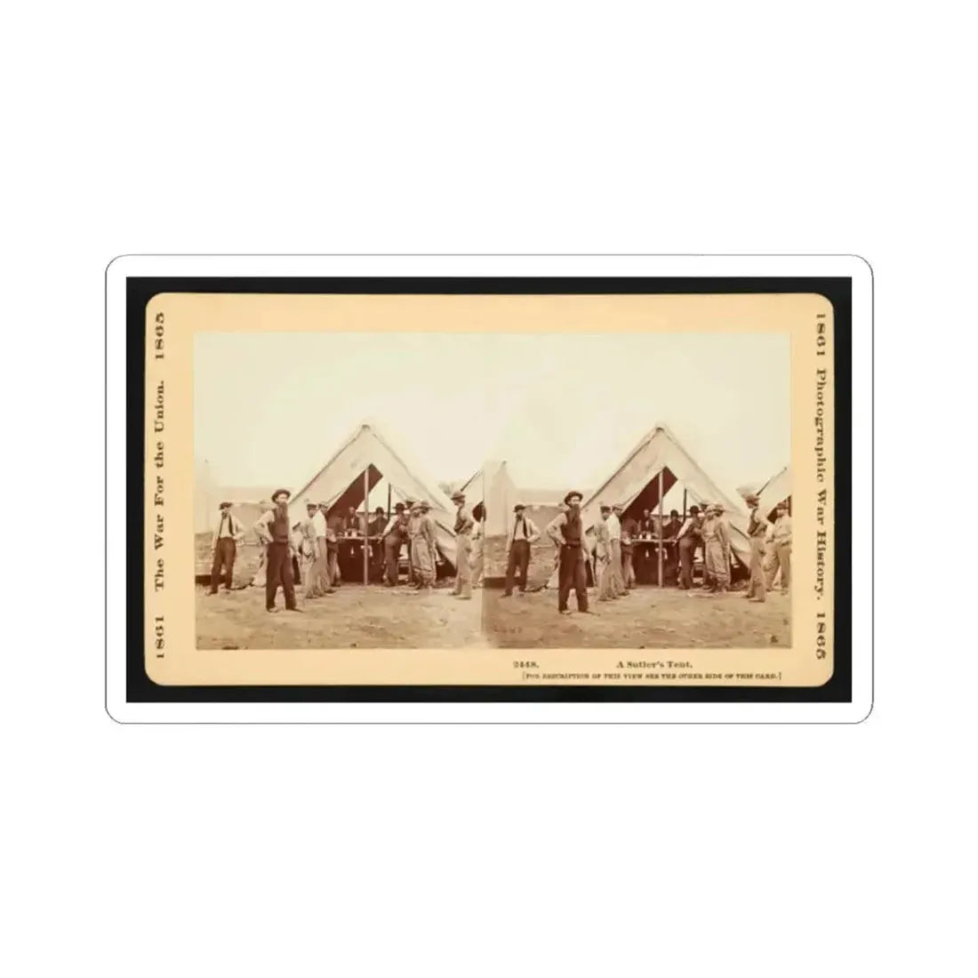 A Sutler's Tent (U.S. Civil War) STICKER Vinyl Kiss-Cut Decal 2 Inch White - The Sticker Space