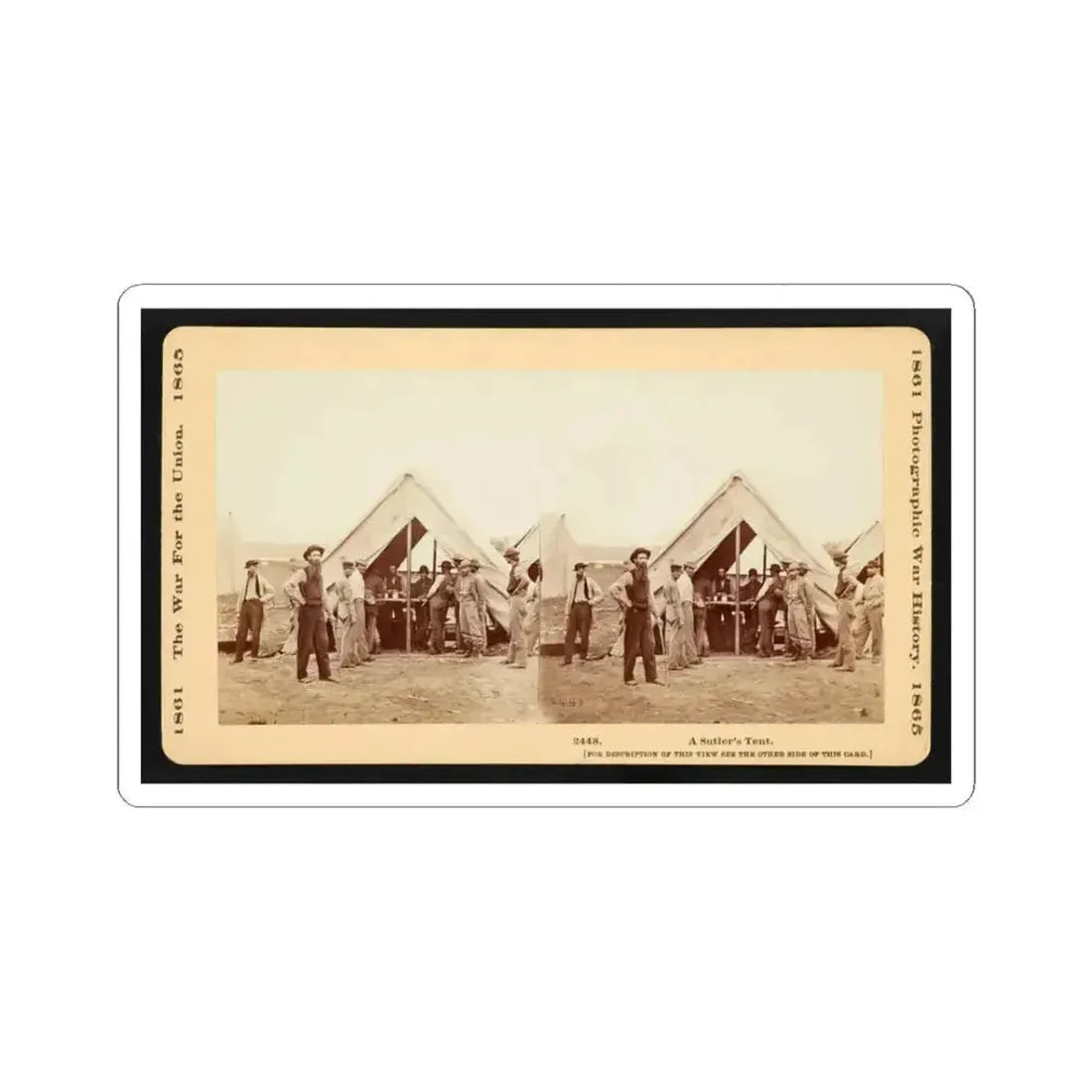 A Sutler's Tent (U.S. Civil War) STICKER Vinyl Kiss-Cut Decal 3 Inch White - The Sticker Space