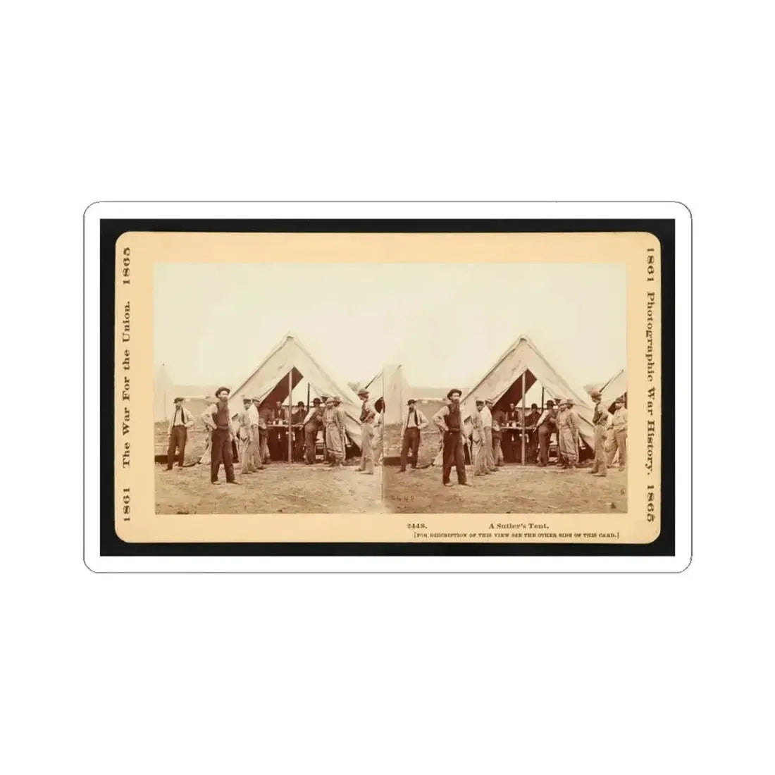 A Sutler's Tent (U.S. Civil War) STICKER Vinyl Kiss-Cut Decal 4 Inch White - The Sticker Space