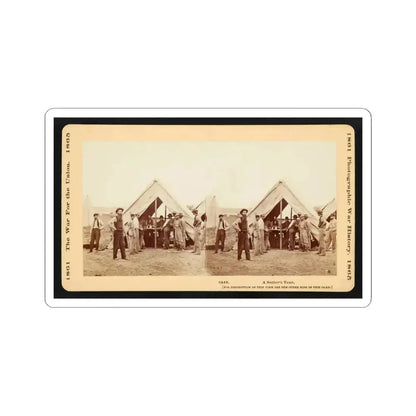A Sutler's Tent (U.S. Civil War) STICKER Vinyl Kiss-Cut Decal 4 Inch White - The Sticker Space