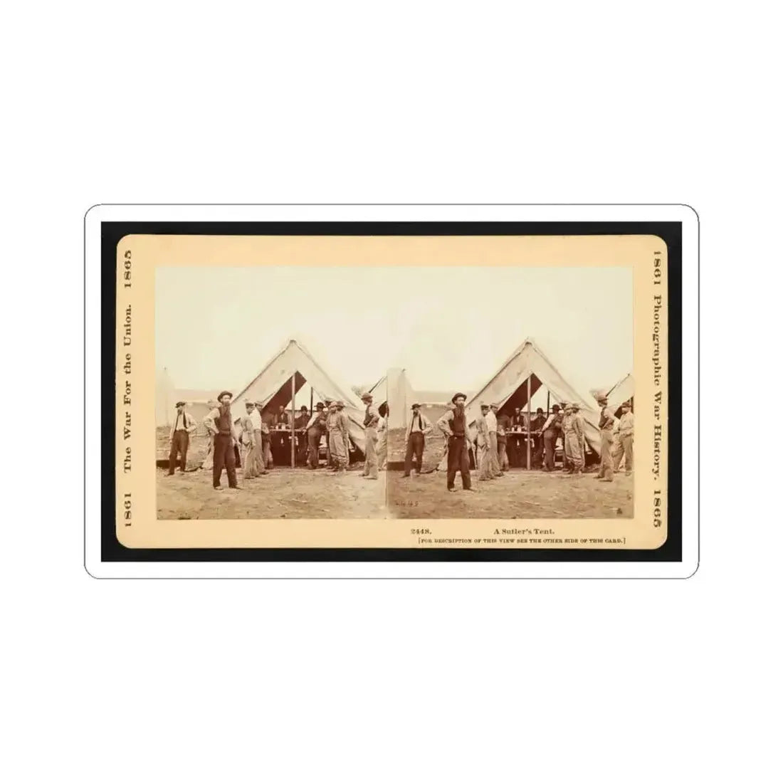 A Sutler's Tent (U.S. Civil War) STICKER Vinyl Kiss-Cut Decal 6 Inch White - The Sticker Space