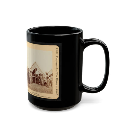 A Sutler's Tent (U.S. Civil War) Black Coffee Mug-The Sticker Space