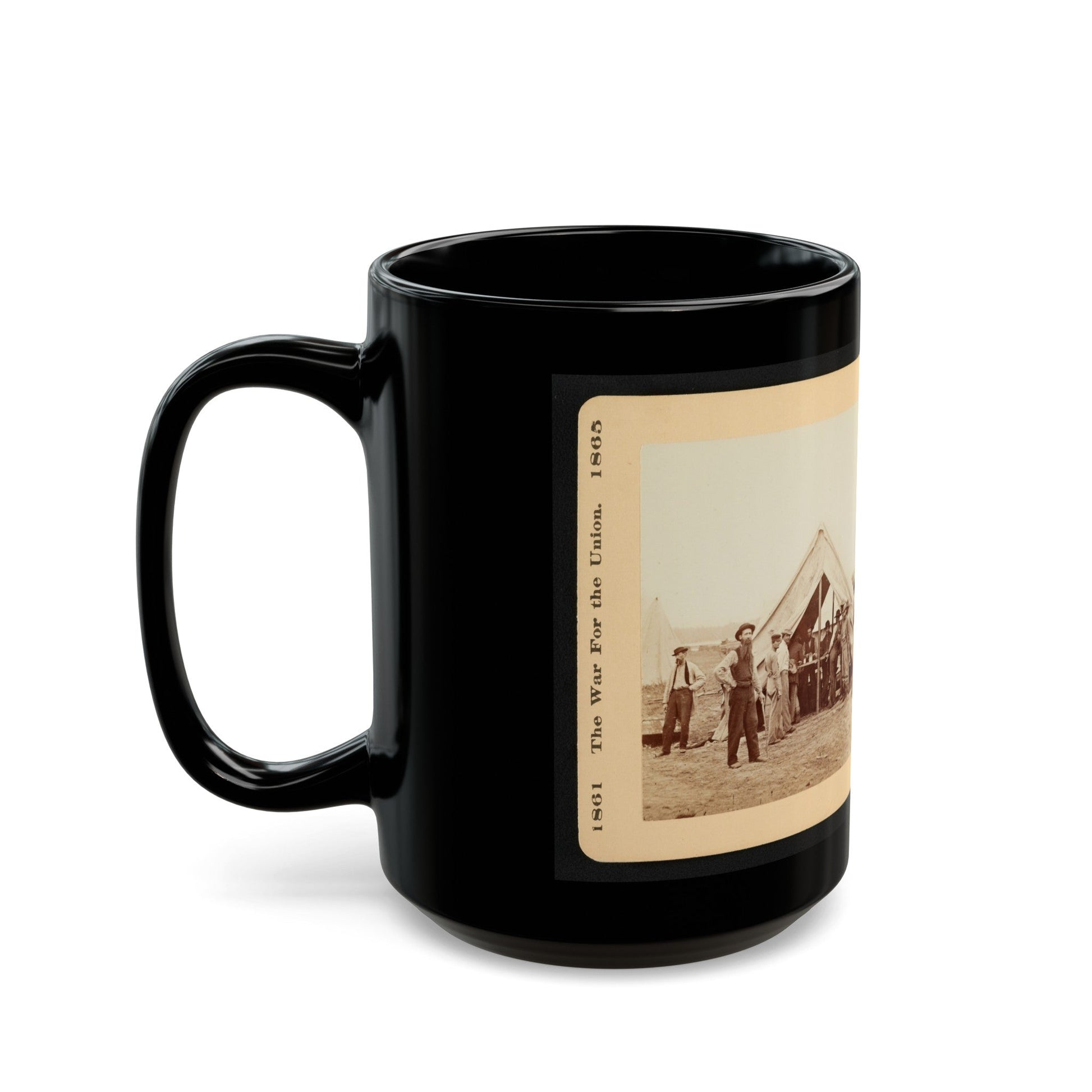 A Sutler's Tent (U.S. Civil War) Black Coffee Mug-The Sticker Space