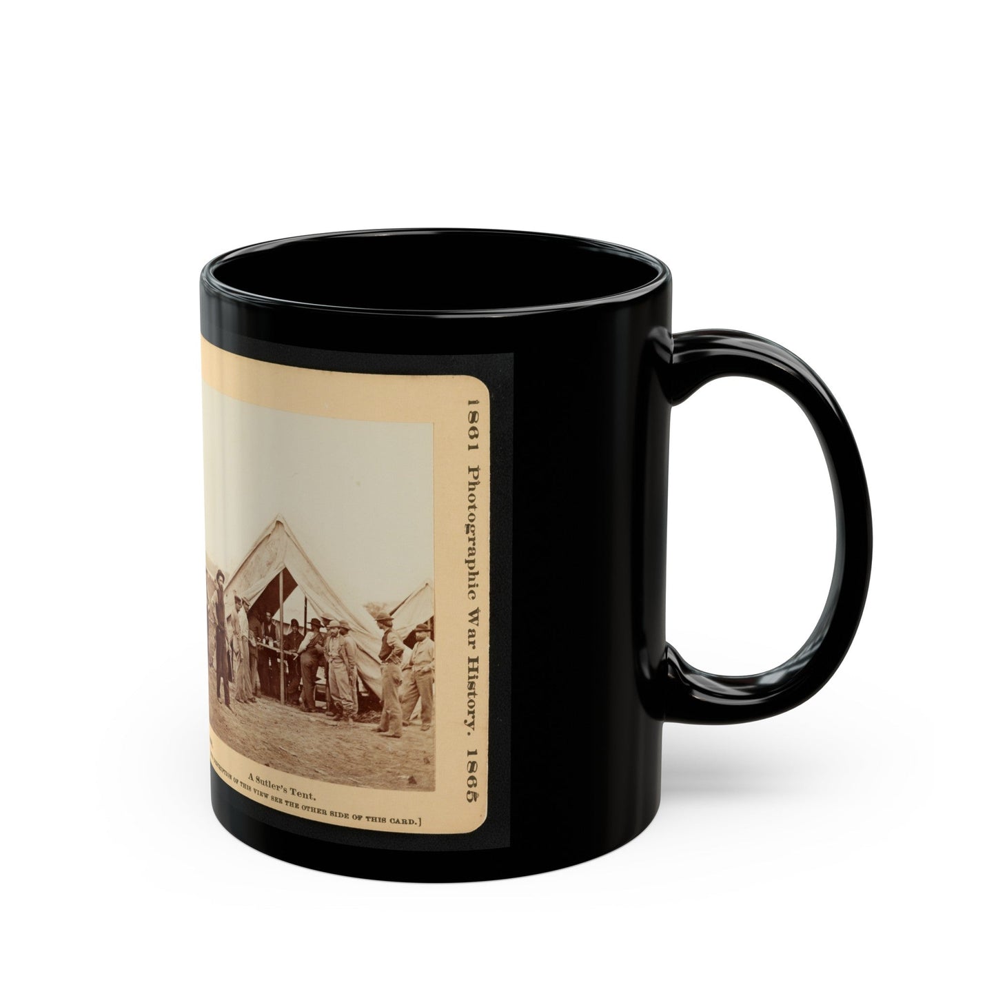 A Sutler's Tent (U.S. Civil War) Black Coffee Mug-The Sticker Space