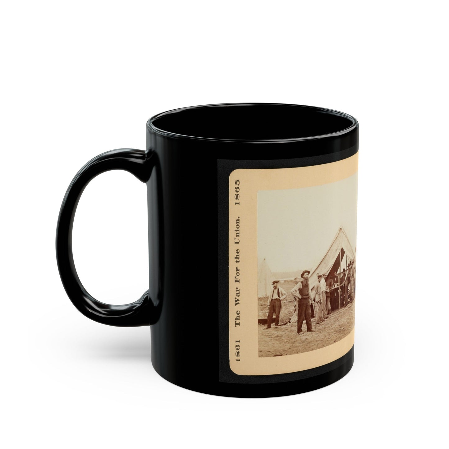 A Sutler's Tent (U.S. Civil War) Black Coffee Mug-The Sticker Space