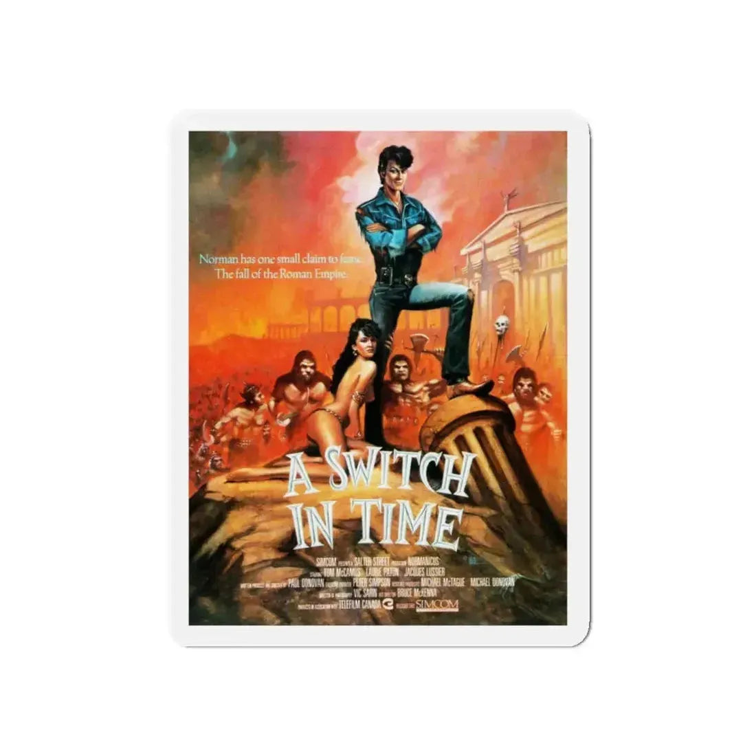 A SWITCH IN TIME (NORMAN'S AWESOME EXPERIENCE) 1988 Movie Poster - Refrigerator Magnet 5 Inch - The Sticker Space