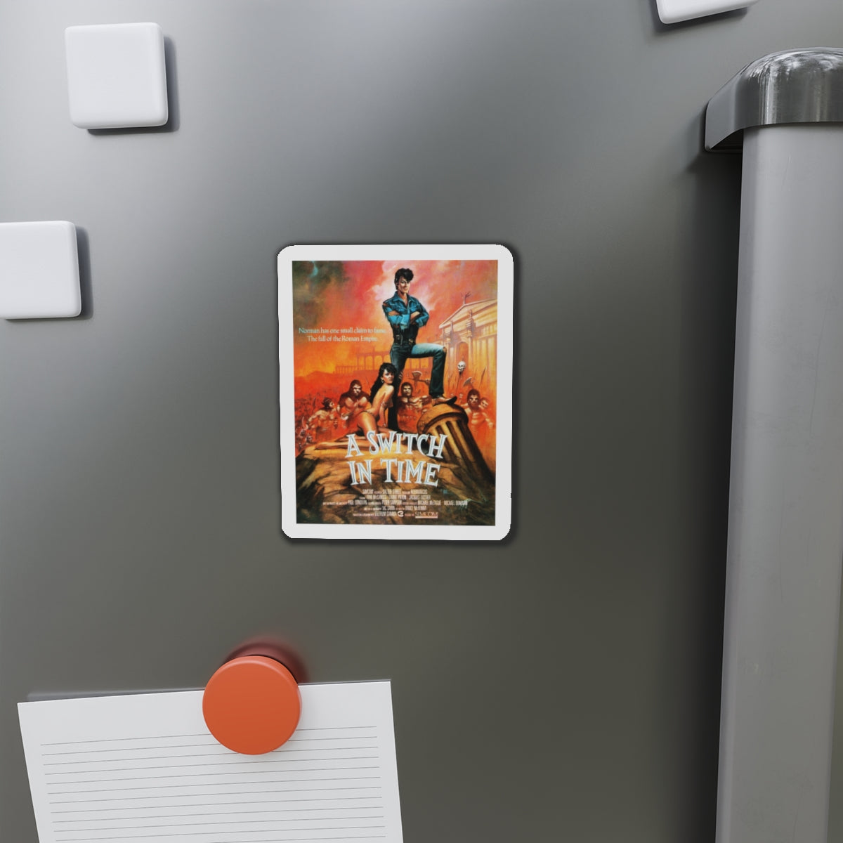 A SWITCH IN TIME (NORMAN'S AWESOME EXPERIENCE) 1988 Movie Poster - Die-Cut Magnet-The Sticker Space