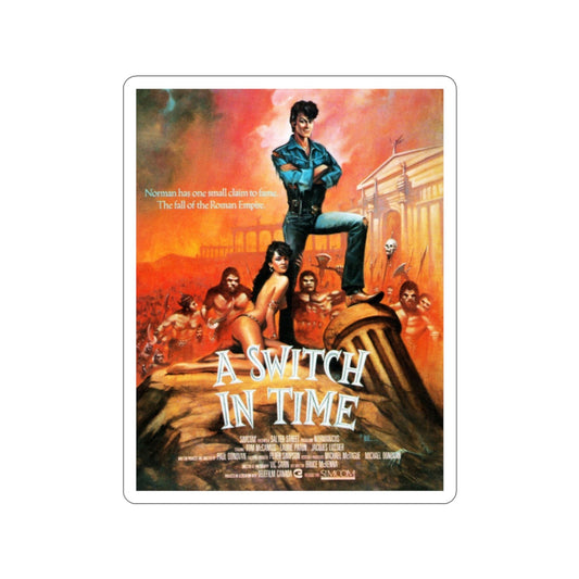 A SWITCH IN TIME (NORMAN'S AWESOME EXPERIENCE) 1988 Movie Poster STICKER Vinyl Die-Cut Decal-2 Inch-The Sticker Space