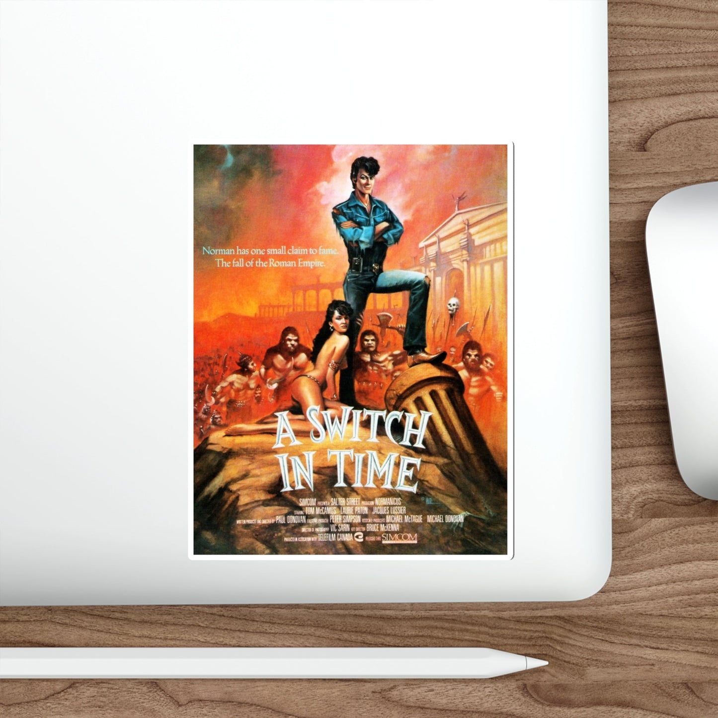 A SWITCH IN TIME (NORMAN'S AWESOME EXPERIENCE) 1988 Movie Poster STICKER Vinyl Die-Cut Decal-The Sticker Space