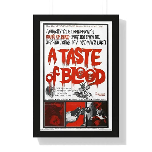A TASTE OF BLOOD 1967 - Framed Movie Poster 16″ x 24″ Black - The Sticker Space