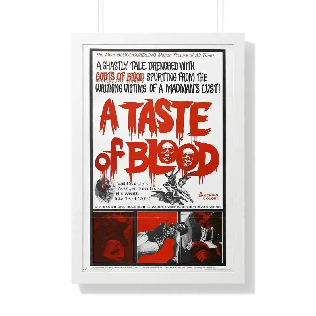 A TASTE OF BLOOD 1967 - Framed Movie Poster 20" x 30" White - The Sticker Space