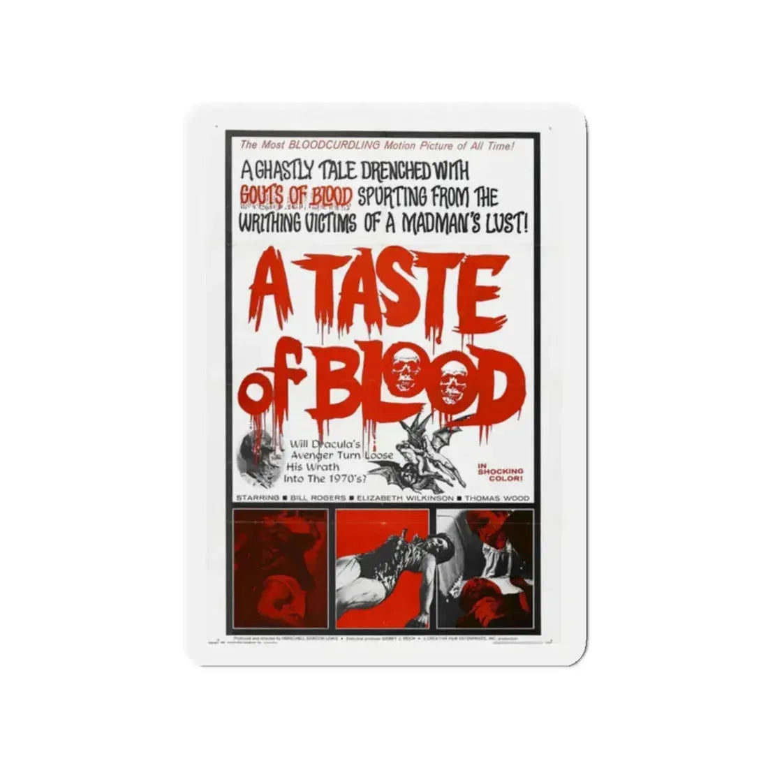 A TASTE OF BLOOD 1967 Movie Poster - Refrigerator Magnet - The Sticker Space