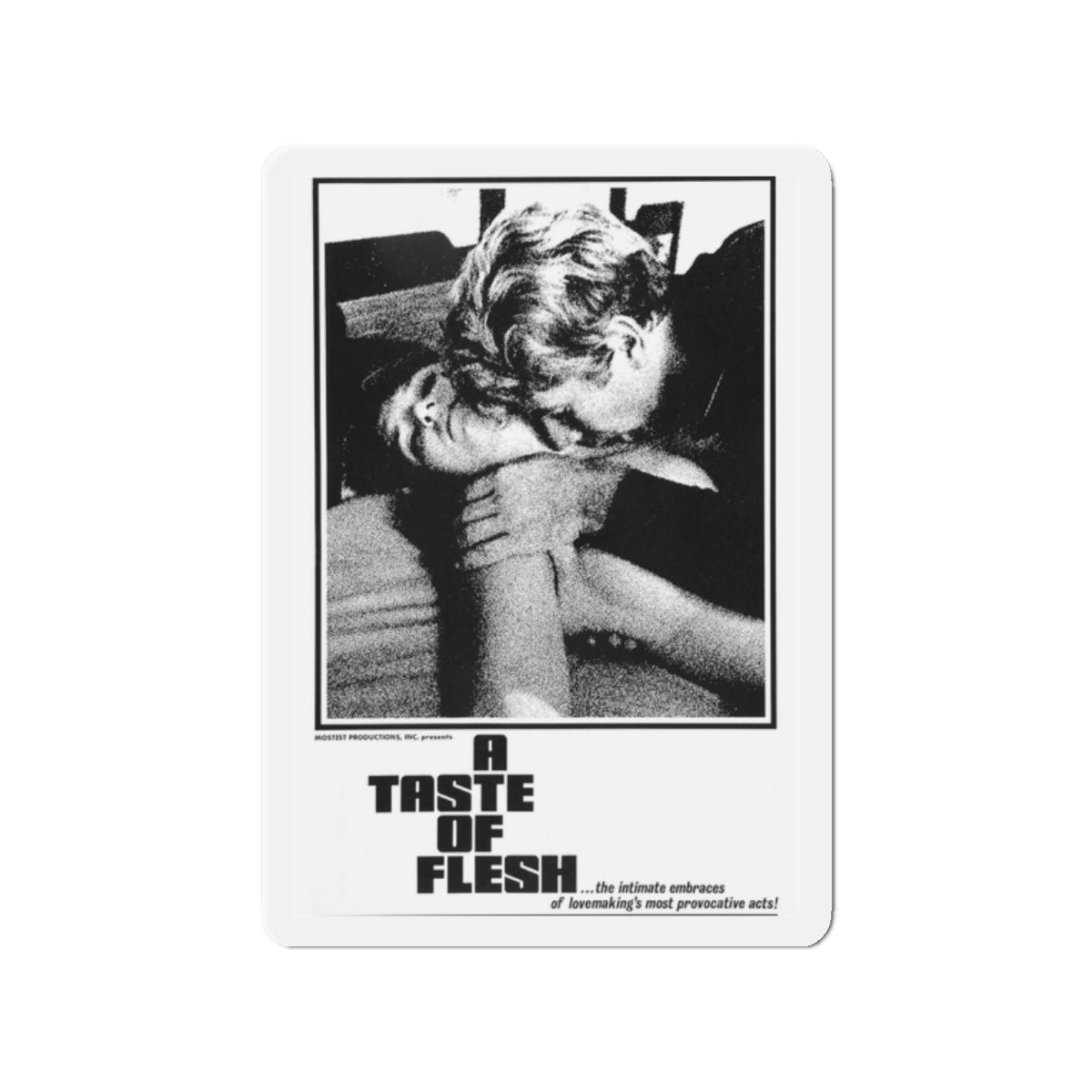 A TASTE OF FLESH 1967 Movie Poster - Die-Cut Magnet-2" x 2"-The Sticker Space