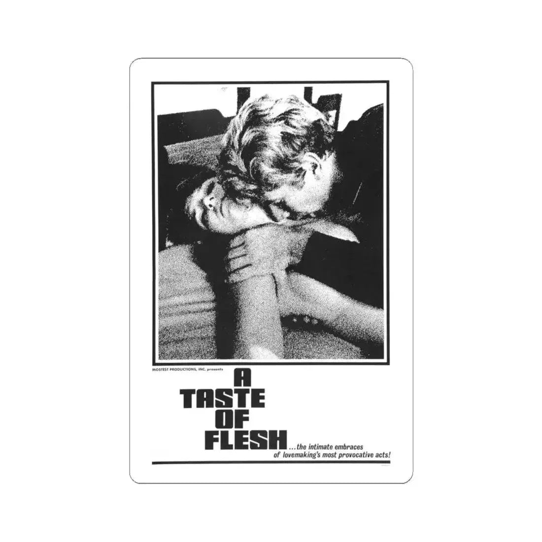 A TASTE OF FLESH 1967 Movie Poster - STICKER Vinyl Kiss-Cut Decal 6 Inch White - The Sticker Space