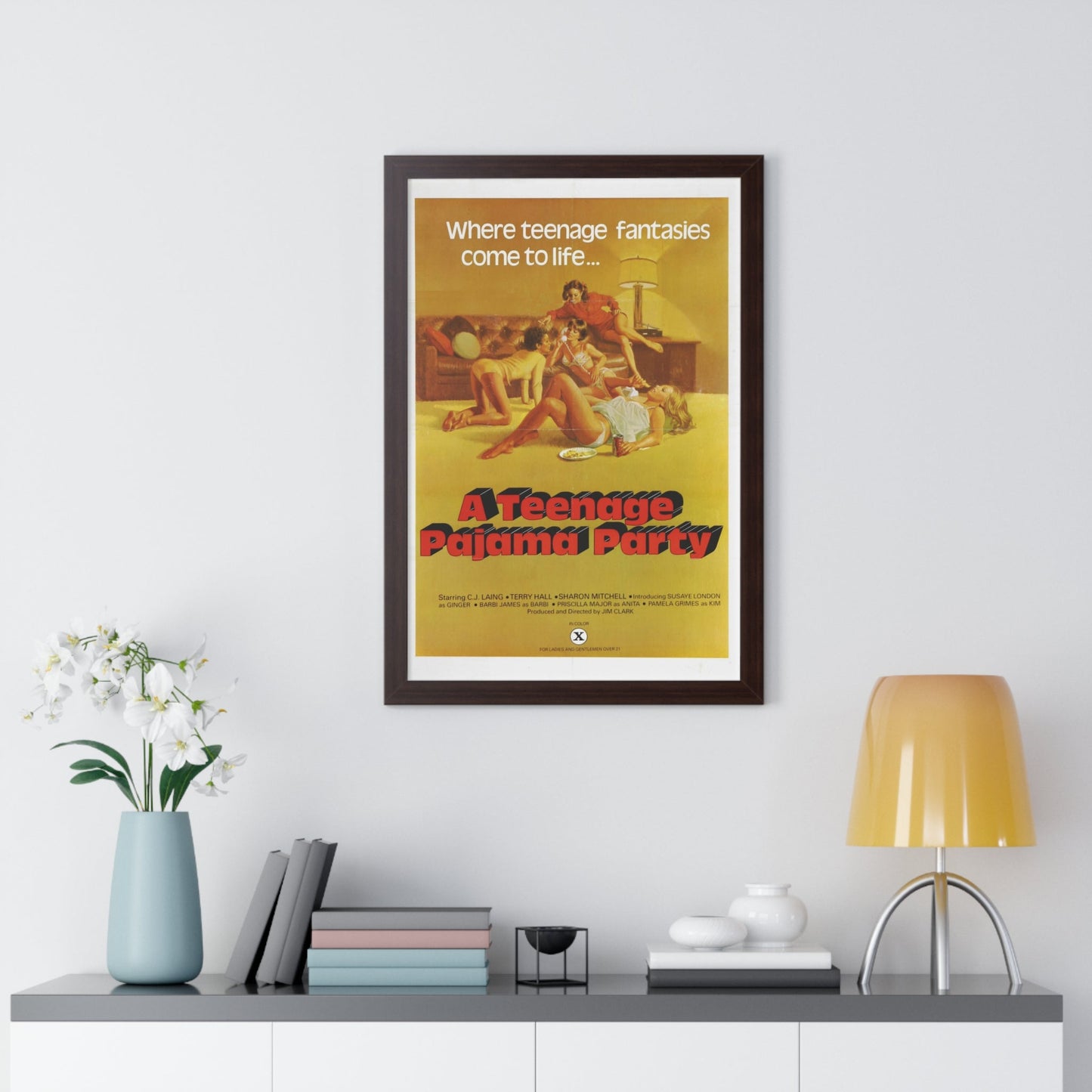 A TEENAGE PAJAMA PARTY 1977 - Framed Movie Poster-The Sticker Space