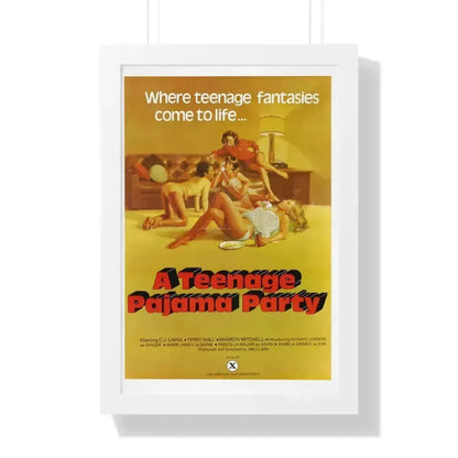 A TEENAGE PAJAMA PARTY 1977 - Framed Movie Poster 16″ x 24″ White - The Sticker Space