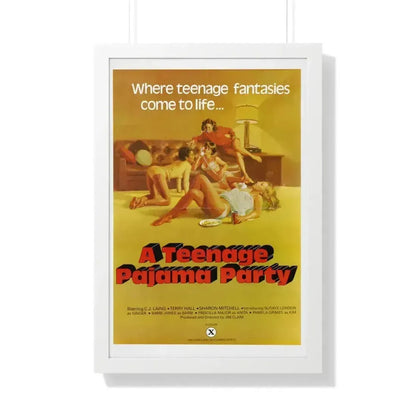 A TEENAGE PAJAMA PARTY 1977 - Framed Movie Poster 20" x 30" White - The Sticker Space