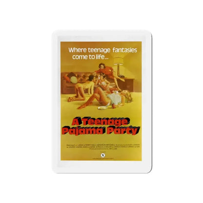 A TEENAGE PAJAMA PARTY 1977 Movie Poster - Refrigerator Magnet - The Sticker Space