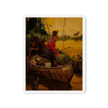 A Tense Moment, probable Field and Stream magazine cover (Magazine Illustration) Refrigerator Magnet - The Sticker Space