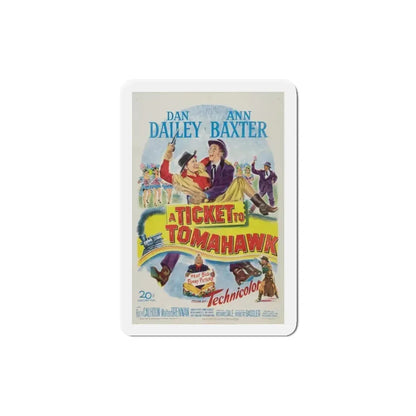 A Ticket to Tomahawk 1950 Movie Poster Refrigerator Magnet 4 Inch - The Sticker Space