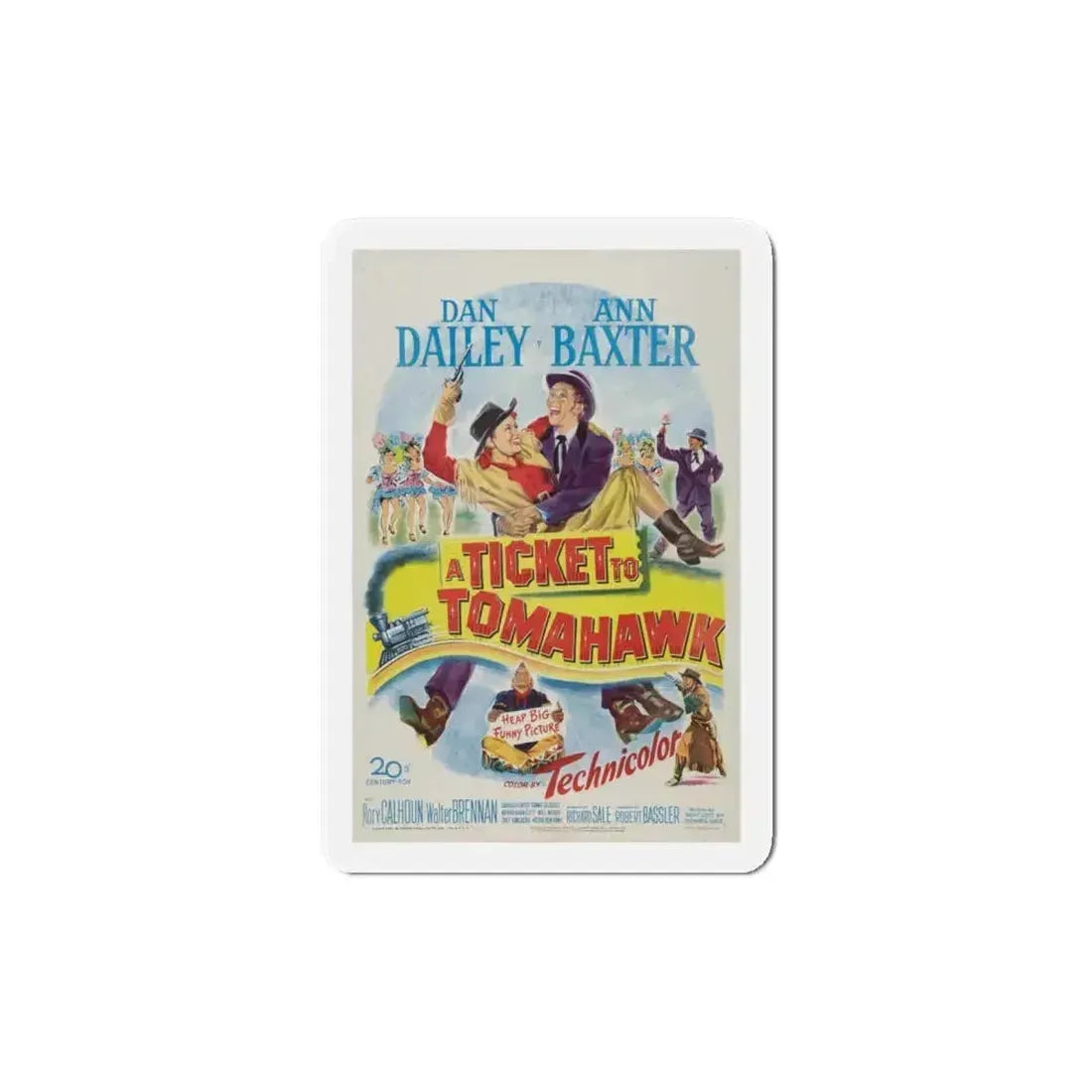 A Ticket to Tomahawk 1950 Movie Poster Refrigerator Magnet 6 Inch - The Sticker Space