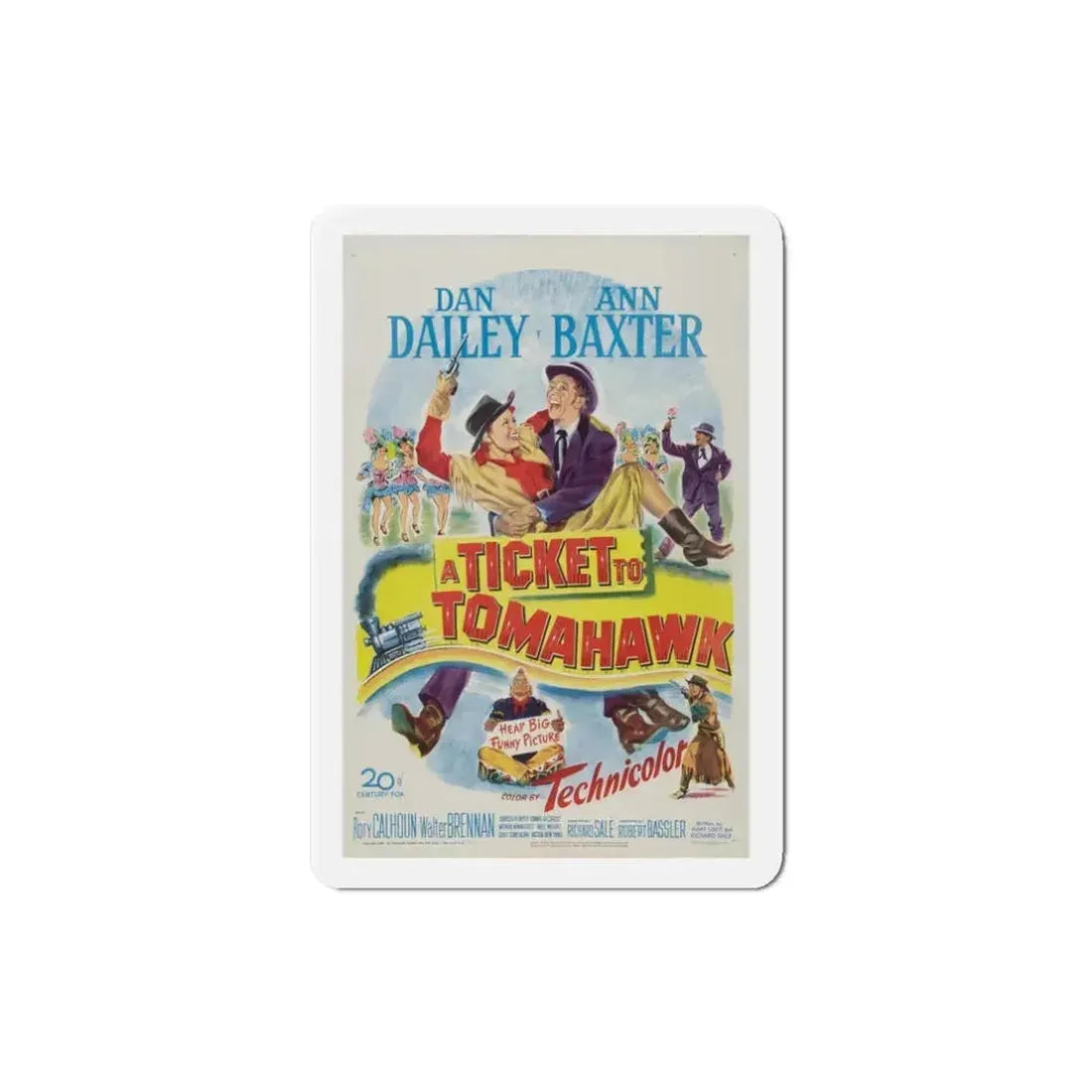 A Ticket to Tomahawk 1950 Movie Poster Refrigerator Magnet - The Sticker Space