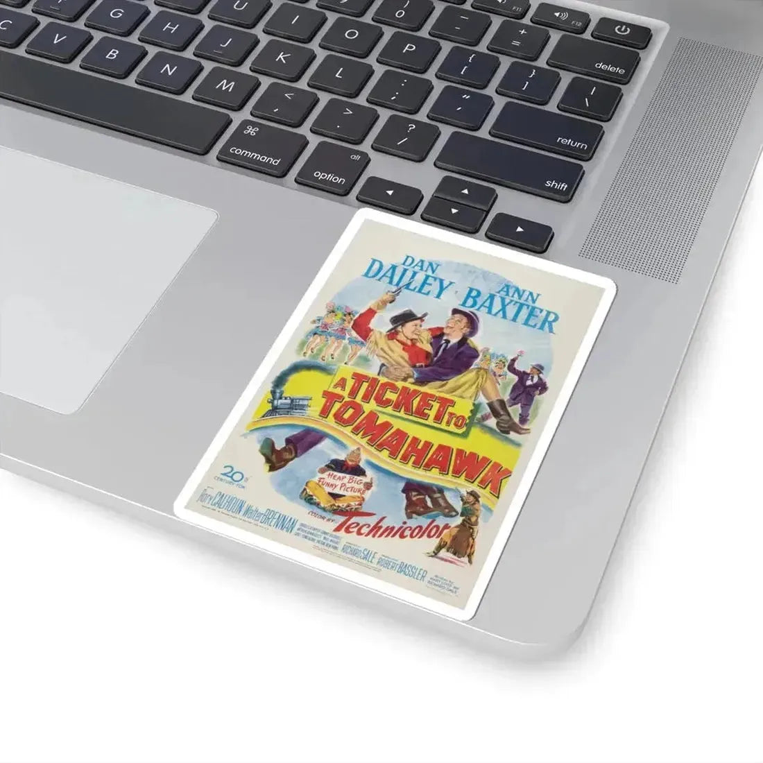 A Ticket to Tomahawk 1950 Movie Poster - STICKER Vinyl Kiss-Cut Decal - The Sticker Space