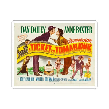 A Ticket to Tomahawk 1950 v2 Movie Poster STICKER Vinyl Die-Cut Decal 2 Inch - The Sticker Space