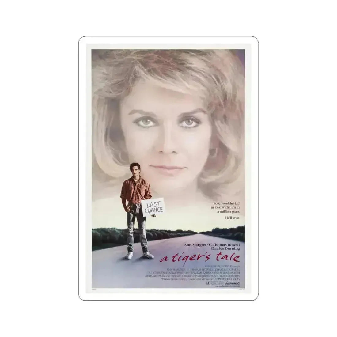 A Tiger's Tale 1988 Movie Poster - STICKER Vinyl Kiss-Cut Decal 3 Inch White - The Sticker Space